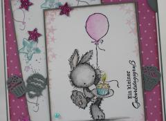 Geburtstagskarte rosa Ballon 2