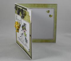 Hochzeitskarte gelb/grau 3