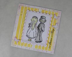 Hochzeitskarte gelb